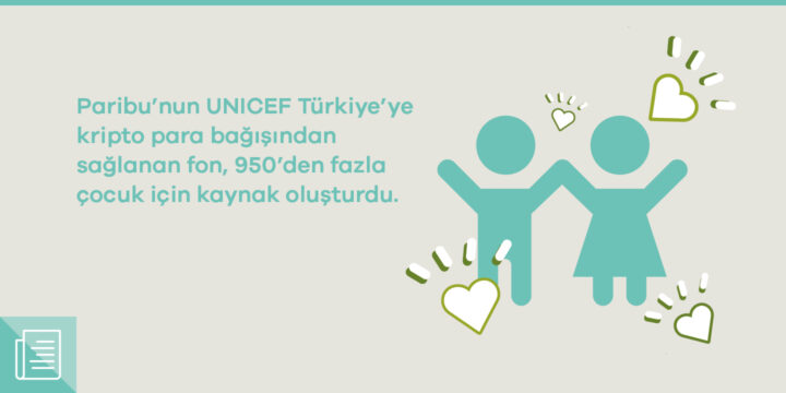 Paribu üzerinden UNICEF Türkiye’ye bağış projesiyle yaklaşık 1000 çocuğa ulaşacak kaynak sağlandı - ParibuLog