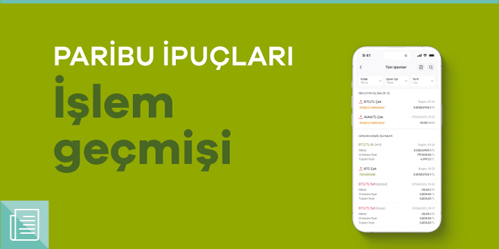 Paribu ipuçları: İşlem geçmişi - ParibuLog